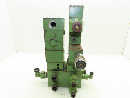 Parker D1VW / D3W Hydraulic Directional Flow Control Solenoid Valve Stack GREEN