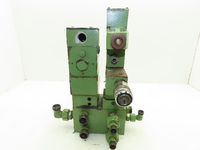 Parker D1VW / D3W Hydraulic Directional Flow Control Solenoid Valve Stack GREEN