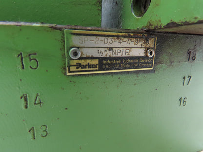 Parker D1VW / D3W Hydraulic Directional Flow Control Solenoid Valve Stack GREEN