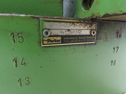 Parker D1VW / D3W Hydraulic Directional Flow Control Solenoid Valve Stack GREEN