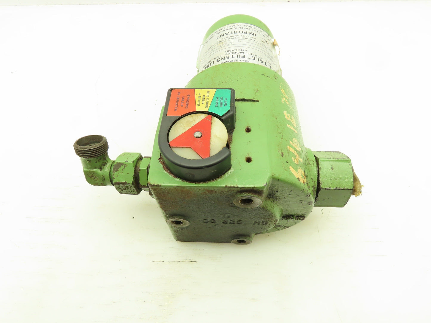 Parker 25-P-10C-ME-85-CC Tell Tale Hydraulic Inline Filter Bowl 1" BSP