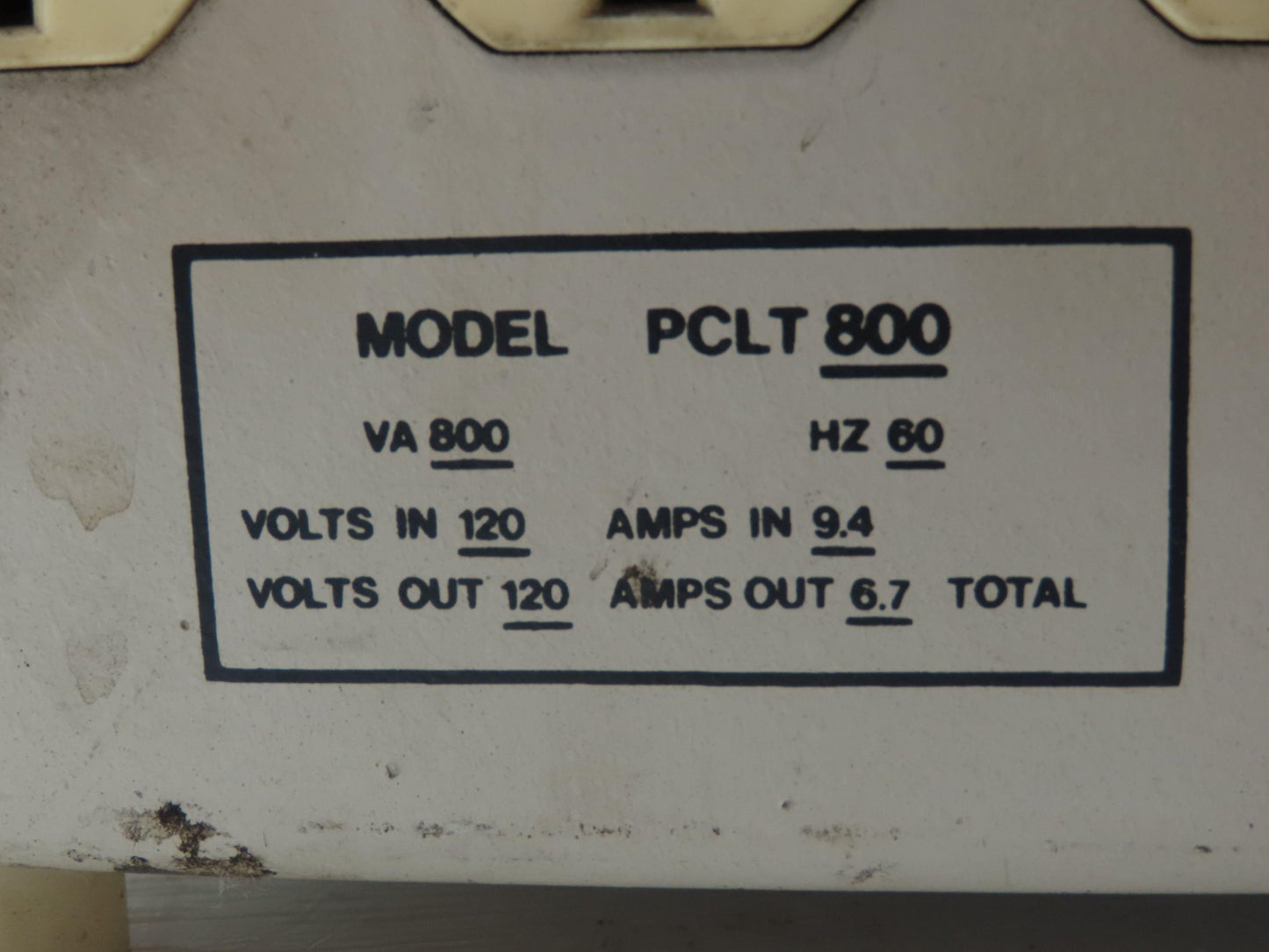 Shape Magnetronics Model PCLT 800 LineTamer Power Line Conditioner VA 800