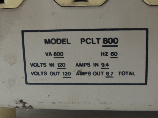 Shape Magnetronics Model PCLT 800 LineTamer Power Line Conditioner VA 800