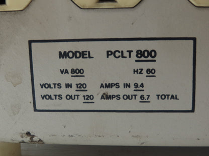 Shape Magnetronics Model PCLT 800 LineTamer Power Line Conditioner VA 800