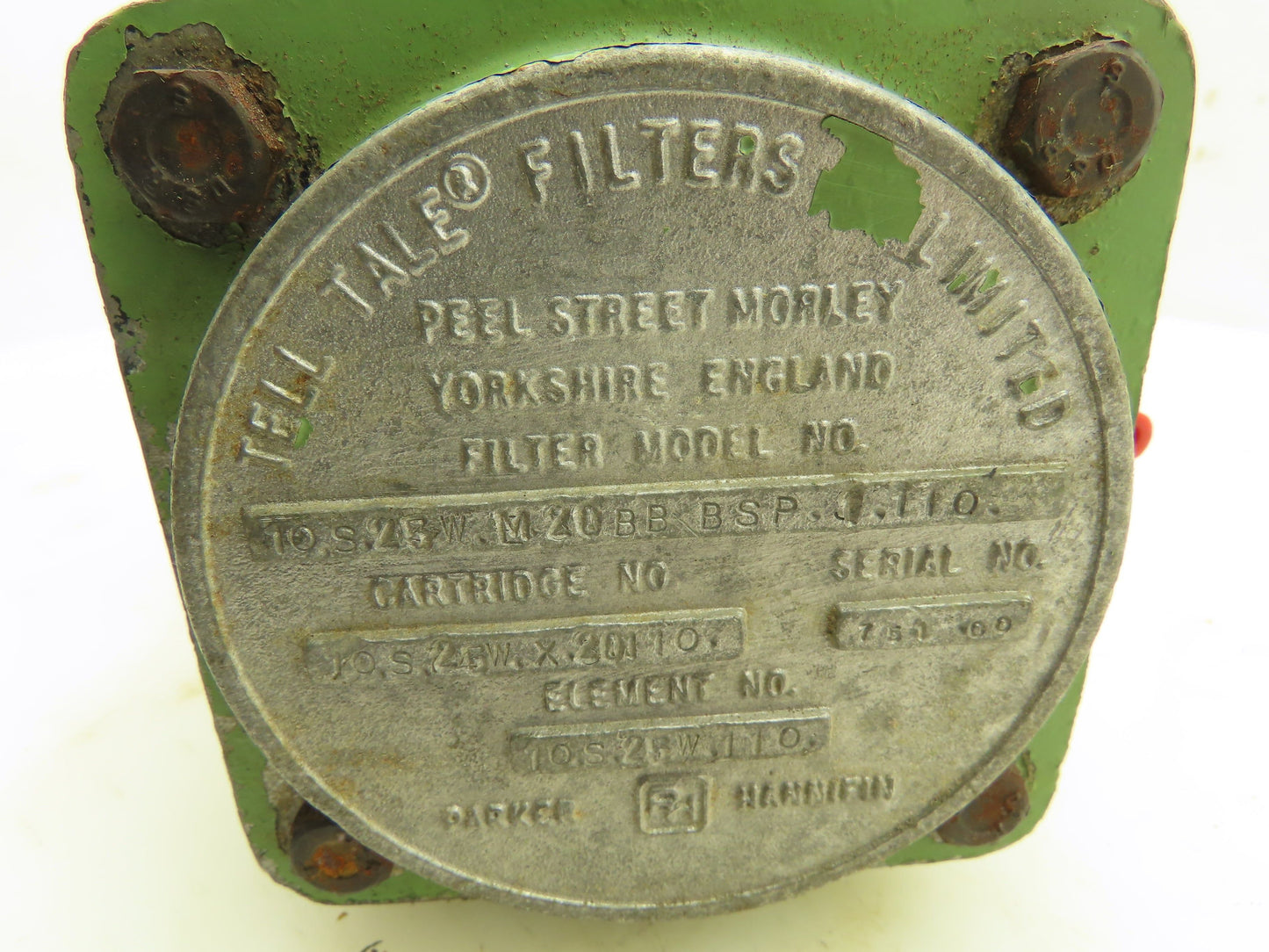 Parker 10-S-25W-M-20-BB Tell-Tale Hydraulic Tank Top Filter 1" BSP w/Indicator