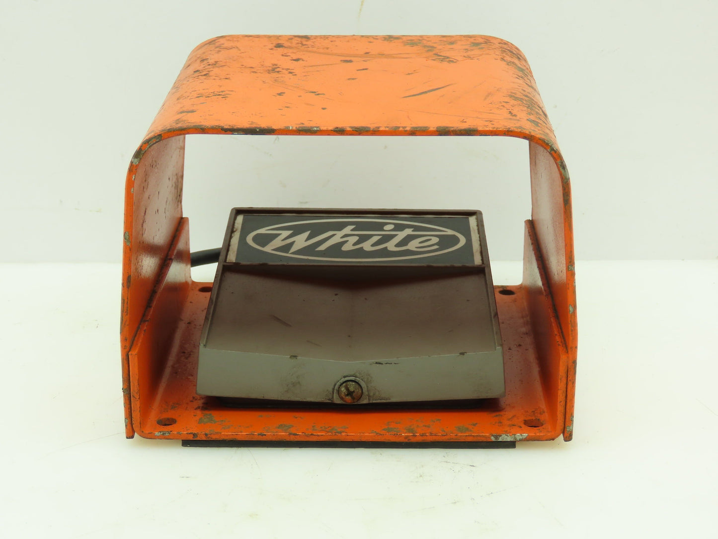 White Brand Heavy Duty Steel Guard Foot Switch w/Elec White Brand Foot Control