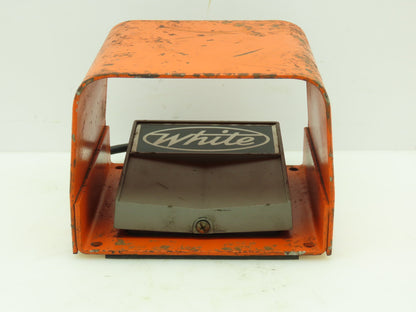 White Brand Heavy Duty Steel Guard Foot Switch w/Elec White Brand Foot Control