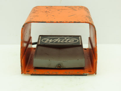 White Brand Heavy Duty Steel Guard Foot Switch w/Elec White Brand Foot Control