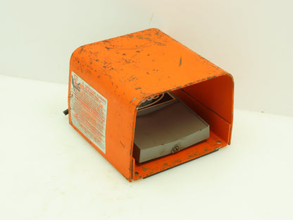 White Brand Heavy Duty Steel Guard Foot Switch w/Elec White Brand Foot Control