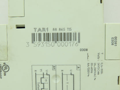 Crouzet 88-865-115 24VDC Timer Module Din Rail Mount 8A 24-240VAC