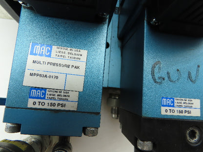 MAC MPP63A-0170 Multi-Pressure Pak Pneumatic Solenoid Air Valve Block 0-150 PSI