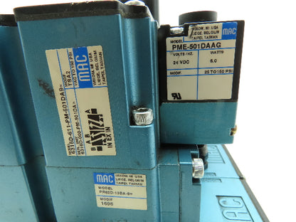 MAC MPP63A-0170 Multi-Pressure Pak Pneumatic Solenoid Air Valve Block 0-150 PSI