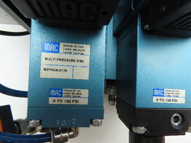 MAC MPP63A-0170 Multi-Pressure Pak Pneumatic Solenoid Air Valve Block 0-150 PSI