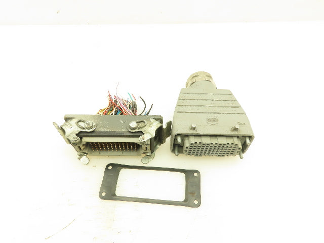 Harting Han-DD 72M  + Han-DD 72F 10a 250v 72 Pin Connector Set (male and female)