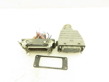 Harting Han-DD 72M  + Han-DD 72F 10a 250v 72 Pin Connector Set (male and female)