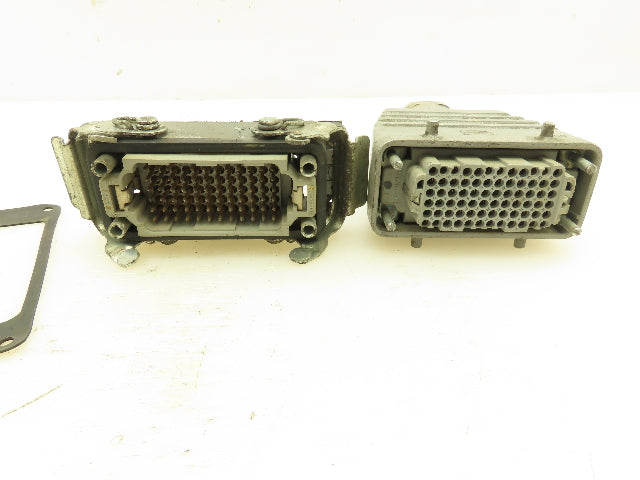 Harting Han-DD 72M  + Han-DD 72F 10a 250v 72 Pin Connector Set (male and female)