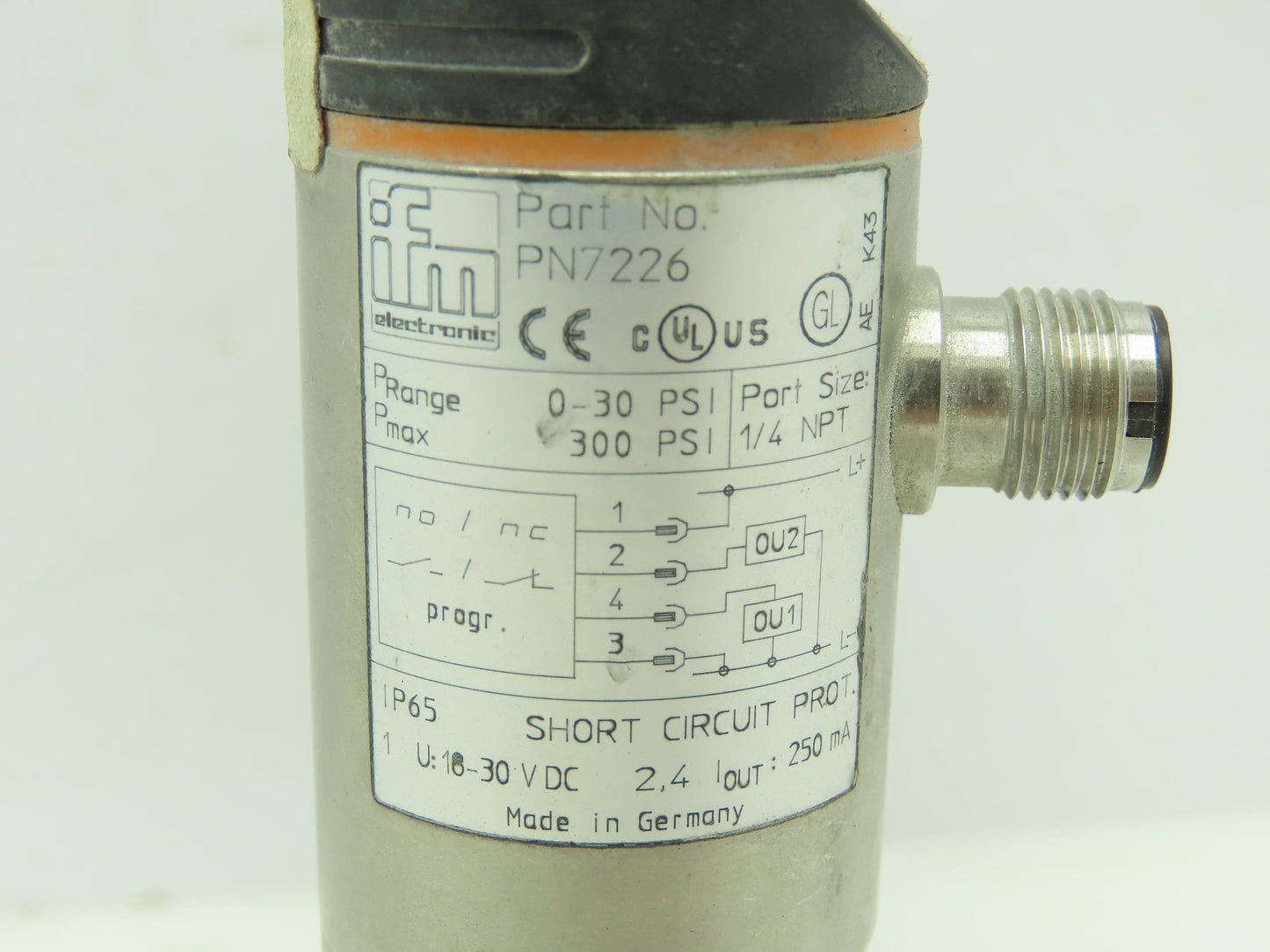 IFM PN7226 Electronic Effector Pressure Sensor Switch Monitor
