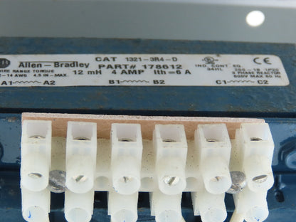 Allen Bradley 1321-3RA4-D 3 Phase Line Reactor L 12 mH Lf 4 Amp