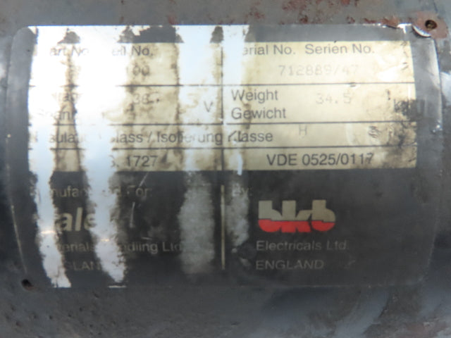 BKB Yale 258695100 Forklift Drive DC Electric Motor 36V Ins Class H