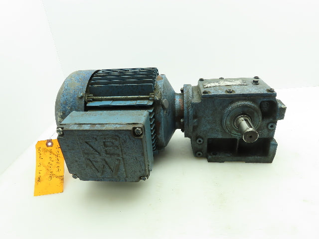 Sew-Eurodrive S40DT90S4 Gearmotor 1.5HP 2250RPM 460V 3PH 1"RH Shaft 17.3:1 Ratio