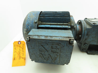 Sew-Eurodrive S40DT90S4 Gearmotor 1.5HP 2250RPM 460V 3PH 1"RH Shaft 17.3:1 Ratio