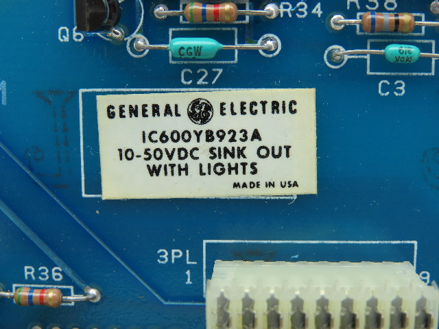 General Electric 1C600YB923A GE 10-50 VDC Output Sink Out w/ Lights