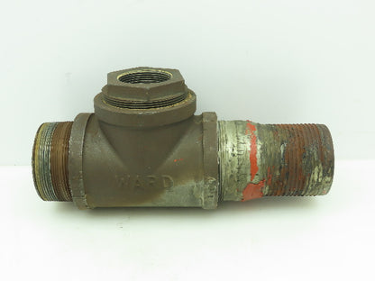 Ward 4"Anvil Tee w/4"Male Threaded Coupler & 4"-2-1/2"Reducer & 4"Barbed Fitting