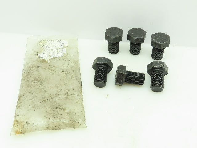 JH Steel Hex Head Black Bolt 1-3/4"L  1-1/4"Dia Thread Sz 12 Grade 5 LOT OF 6
