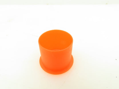 Caplugs 70-00917 E 7/8 A Flanged Cap STD Tread LDPE Orange Fits Over 7/8 OD Pipe