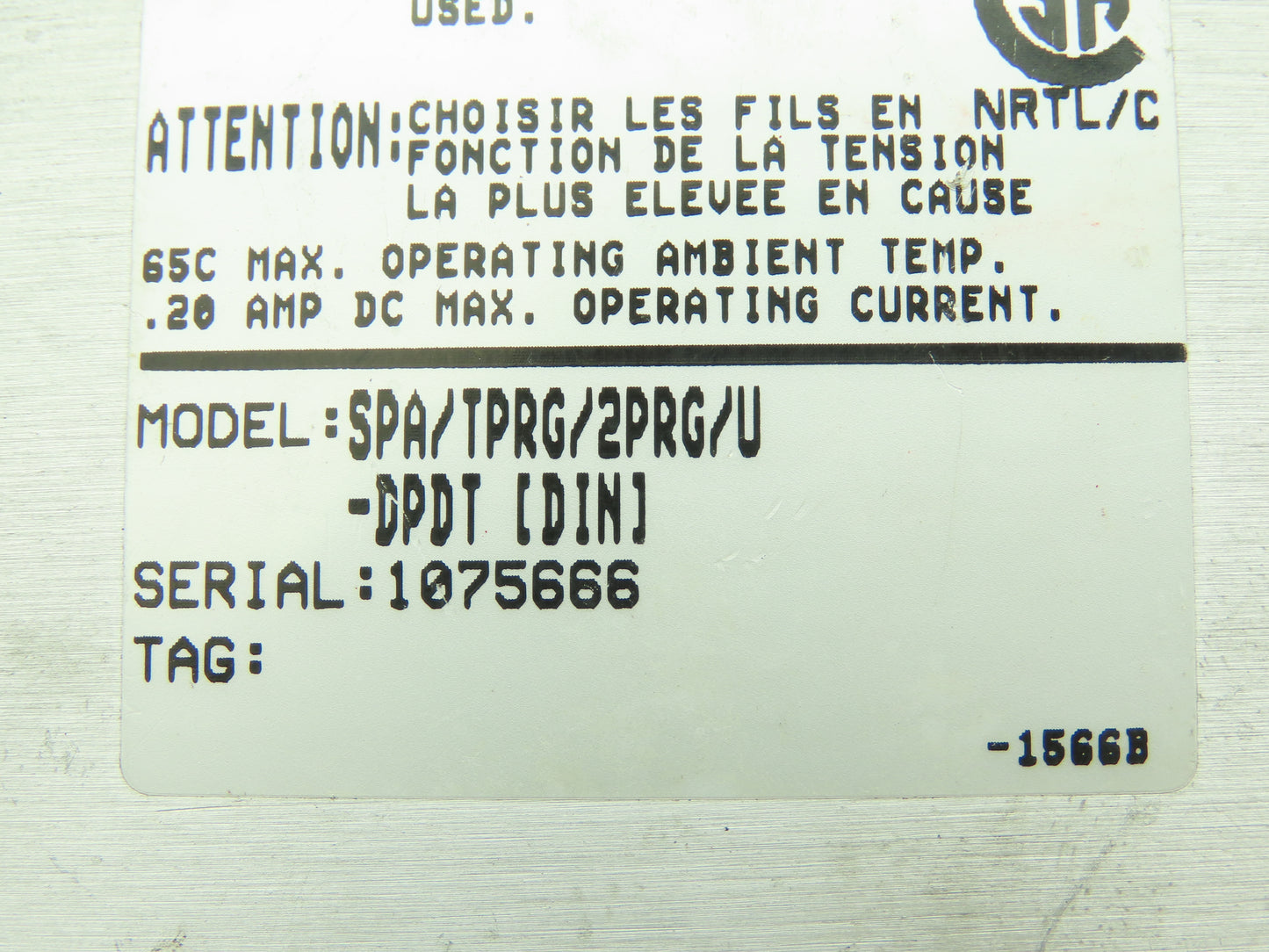 Moore Industries SPA/TPRG/2PRG/U-DPDT SPA Site Programmable Alarm .20 Amp DC Max