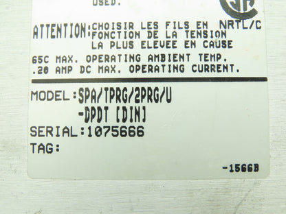 Moore Industries SPA/TPRG/2PRG/U-DPDT SPA Site Programmable Alarm .20 Amp DC Max