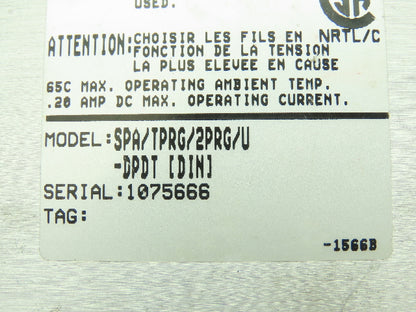 Moore Industries SPA/TPRG/2PRG/U-DPDT SPA Site Programmable Alarm .20 Amp DC Max