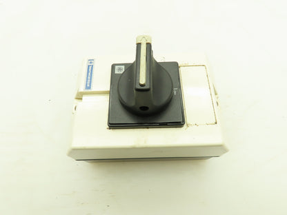 Telemecanique V02 10A Switch W/Aux Contacts & Enclosure 600VAC 3 Pole 5 HP