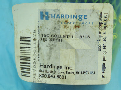Hardinge 16C Collet 1-3/16" Round Serrated w/Internal Thread RH  NEW