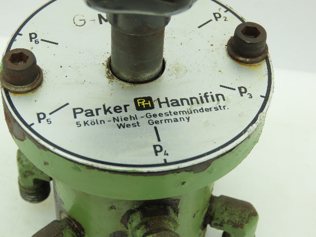 Parker Hydraulic Rotary Manual Selector Valve Manifold Multi-Port 6-Station MW6