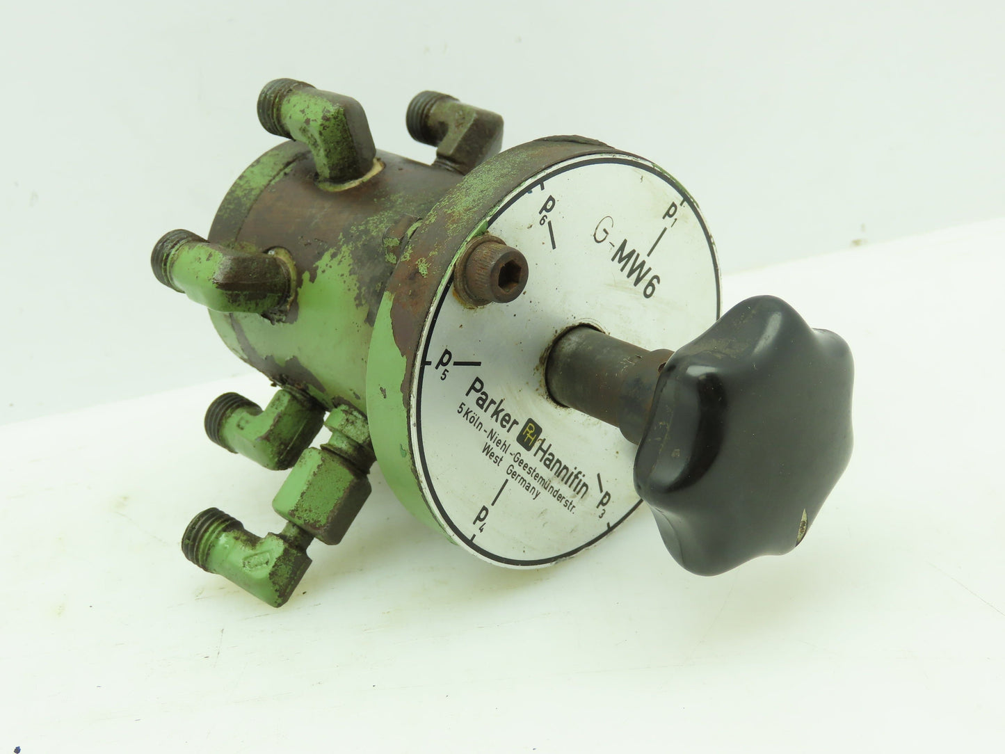 Parker Hydraulic Rotary Manual Selector Valve Manifold Multi-Port 6-Station MW6