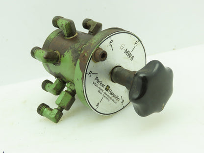 Parker Hydraulic Rotary Manual Selector Valve Manifold Multi-Port 6-Station MW6