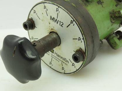 Parker MW12 Hydraulic Rotary Manual Hand Selector Valve Manifold 12-Station