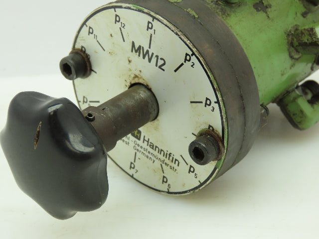 Parker MW12 Hydraulic Rotary Manual Hand Selector Valve Manifold 12-Station