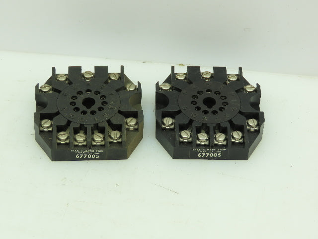 Skan-A-Matic 677005 677005 Relay Socket 11 Pin/Screw Terminal Contacts LOT OF 2