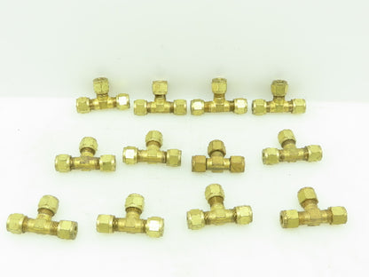 Gyrolok Brass Union Tee Connector Compression Fitting  5/16" Tube OD  LOT OF 12