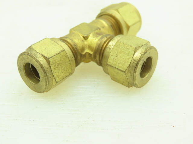 Gyrolok Brass Union Tee Connector Compression Fitting  5/16" Tube OD  LOT OF 12
