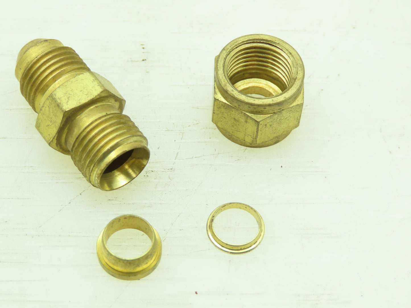 Gyrolok Brass 45° Flare Male Union Compression Fitting  5/16" Tube OD  LOT OF 11