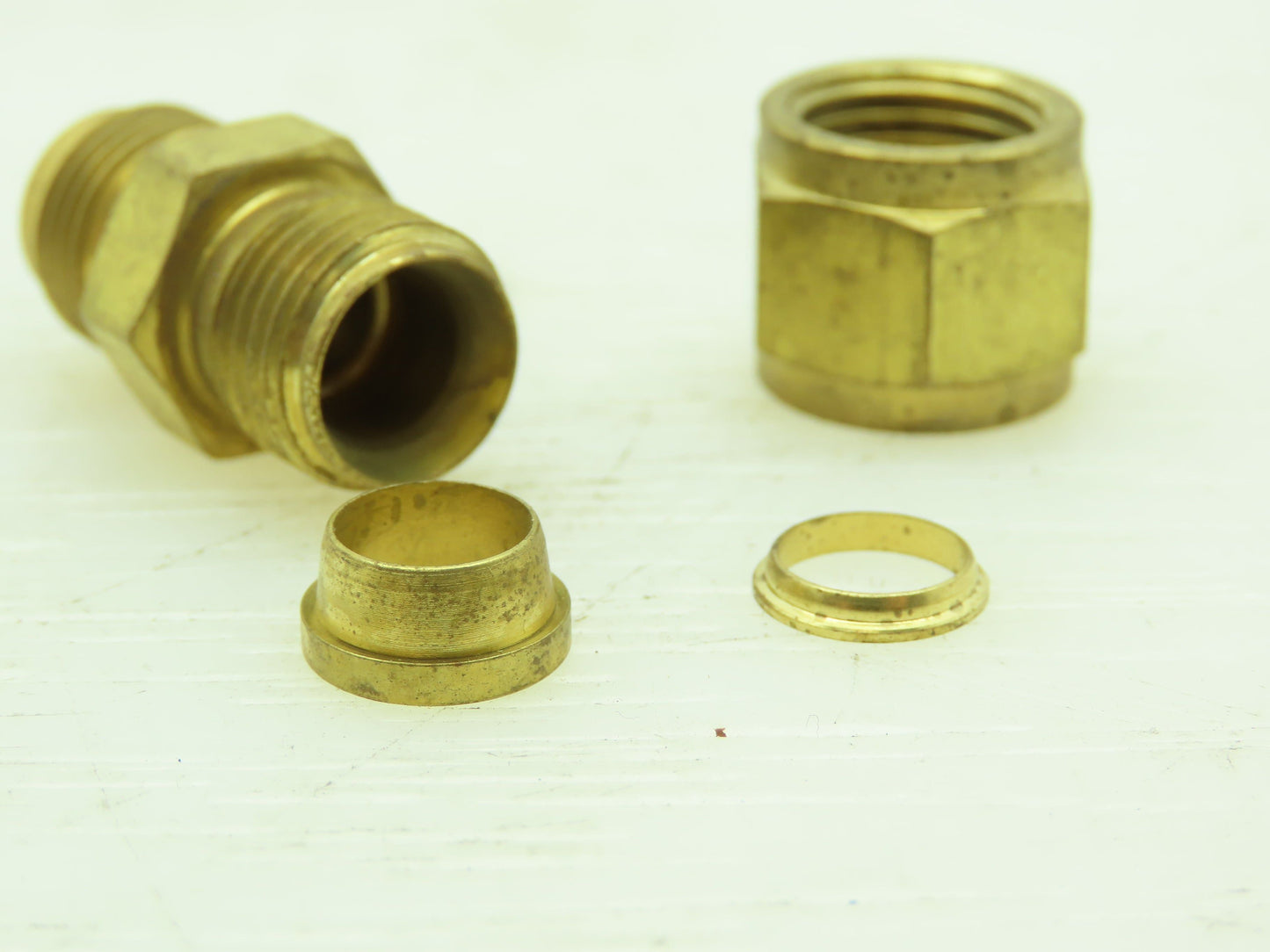 Gyrolok Brass 45° Flare Male Union Compression Fitting  5/16" Tube OD  LOT OF 11