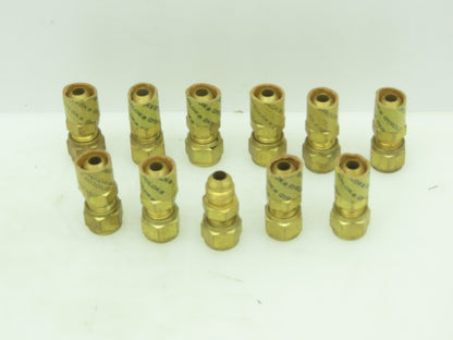 Gyrolok Brass 45° Flare Male Union Compression Fitting  5/16" Tube OD  LOT OF 11