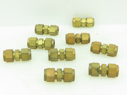 Swagelok Brass Union Straight Compression Fitting 5/16" Tube OD  LOT OF 9