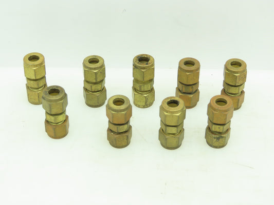 Swagelok Brass Union Straight Compression Fitting 5/16" Tube OD  LOT OF 9