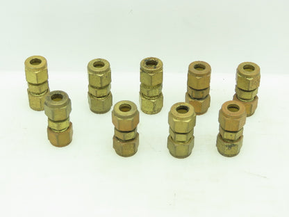Swagelok Brass Union Straight Compression Fitting 5/16" Tube OD  LOT OF 9