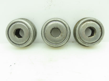 Mathews Conveyor Flanged Roll Bearing 11/16" Hex Bore 2.26" OD  Lot of 3