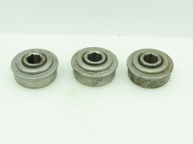 Mathews Conveyor Flanged Roll Bearing 11/16" Hex Bore 2.26" OD  Lot of 3